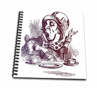 3dRose db_123300_1 Mad Hatter Tea Party Vintage Alicein Wonderland Drawing Book, 8 by 8-Inch