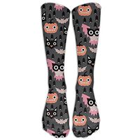 Halloween Geometric Pumpkin Cats Unisex Compression Socks For Running, Nurses, Shin Splints, Travel, Flight, Pregnancy & Maternity.