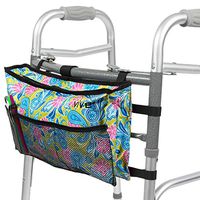 Vive Walker Bag - Water Resistant Accessory Basket Provides Hands Free Storage for Folding Walkers - Attachment Fits Wide and Narrow Styles - Tote Caddy Pouch for Elderly, Seniors, Handicap, Disabled