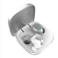 Byoung Bluetooth Headphones in Ear Wireless, Sweatproof 3D Stereo Earphone Touch Control Sport Running Wireless Earbuds with Mic & Charging Case Handsfree Binaural Headset with Charging Case -Silver