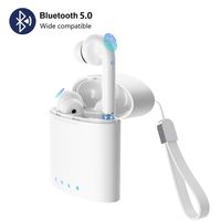 True Wireless Earbuds Bluetooth Headphones Touch Control with Wireless Charging Case IPX4 Waterproof TWS Stereo Earphones in-Ear Built-in Mic Headset Premium Deep Bass for Sport White