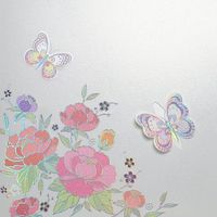 Silver Shimmer with Multi-colored Garden Baby Shower Invitations - Set of 20