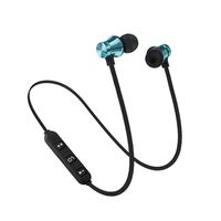 quan di Bluetooth Headphones Noise Cancellation Magnetic Sports Earbuds Sweatproof for Jogging Running Dancing (Blue)