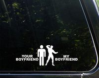 Your Boyfriend / My Boyfriend BODYBUILDER Die Cut Decal Bumper Sticker for Windows, Cars, Trucks, Laptops, Etc.