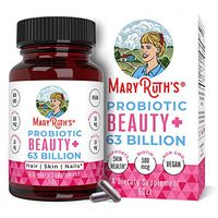 Vegan Probiotics for Women 63 Billion CFU by MaryRuth's - 2-in-1 Probiotic + Organic & Plant Based Collagen Immunity Booster + Biotin for Hair, Skin & Nail Health – Non-GMO 30 Day Supply Glass Bottle