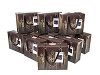 Gift Bags with Lid for Party Favors Brown Large (Pack of 12)