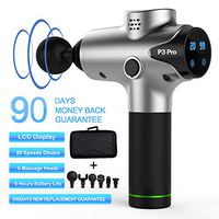 Massage Gun Deep Tissue Percussion Muscle Massager for Pain Relief, Handheld Electric Body Massager Sports Drill Portable Super Quiet Brushless Motor,20Speeds Percussion Massage Feeke P3 Pro