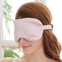 YUNS Advanced 19 Momme Mulberry Silk Sleep Mask, Both Sides Silk, Silk Covered Elastic Band, Big Size 22X10cm, Anti-Aging, Anti-Eye Wrinkles, Light-Blocking, 1pc.(Lotus Pink)
