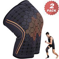 Knee Brace Support,KEAFOLS Compression Knee Sleeves Premium Elastic Fiber Antimicrobic Knee Support Wraps Pads for Arthritis ACL Running Pain Relief Injury Recovery Basketball Crossfit Squats Workout