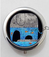 BlackKey Elephant Animal 3-Compartment Decorative Pocket Gift Box Case Organizer for Pill, Color 1 -426