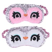 Lurrose Lurrose Soft Plush Owl Sleeping Mask Paillette Eye Mask Cover Blindfold Cute Eyeshade Ice Compress Hot Compress
