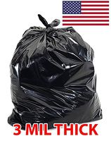 55 Gallon Contractor Bags, 3mil Extra Heavy Duty Strength, Trash Can Liners, Large Garbage Bag, 38X52-55 Gallon (50)