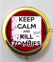 BlackKey Keep Calm And Kill Zombies 3-Compartment Decorative Pocket Gift Box Case Organizer for Pill, Color 2 -65