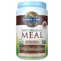 Garden of Life Meal Replacement Chocolate Powder, 28 Servings, Organic Raw Plant Based Protein Powder, Vegan, Gluten-Free