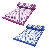 Acupressure Mat Massage Pillow Pad Full Body Massager Cushion-for Back, Legs, Neck, Sciatica, Trigger Point Therapy, Stress and Pain Relief (Blue)