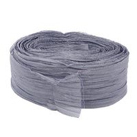 uxcell Organza Home DIY Handmade Sewing Headband Gift Wrapping Ribbon 4cm Width Dark Gray