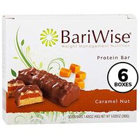 BariWise Protein Bar/Diet Bars - Caramel Nut (7ct) 6 Box Value-Pack (Save 15%), High Protein, Trans Fat Free, Aspartame Free