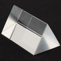 Crystal 2.5" Optical Glass Triangular Prism for Teaching Light Spectrum Physics and Photo Photography Prism, 60mm