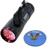 HQRP Red LED Flashlight for Hedgehogs Watching/Late Night Checks Hedgie plus Coaster