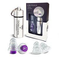 DONGSHEN High Fidelity Noise Cancelling Ear Plugs Reusable Concert Earplugs for Musicians, Club, Skill Competition, Construction Sites and Etc. (Purple)
