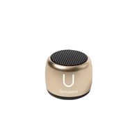 U Micro Speaker - Coin-Sized Portable Wireless Bluetooth 4.2 (Gold) - TWS Stereo Sound with Built-in Mic and Remote Shutter - 3-Hour Playtime, Aluminum - Perfect for Apple iPhone iOS Android ...