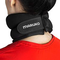 Maruko Neck Support Brace - Cervical Collar - Soft Neck Support Relieves Pressure in Spine - Wraps Aligns Stabilizes Vertebrae - Can Be Used During Sleep-Airplane Trave Nap (L) (L)