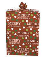 American Greetings Christmas Merry Christmas Dots Jumbo Plastic Gift Bag