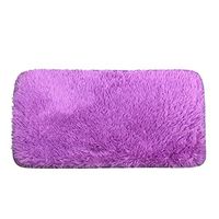 Theoylos Shaggy Soft Area Rugs Rectangle Sheepskin Fur Floor Mat Luxury Bedside Carpet for Bedroom Living Room Purple