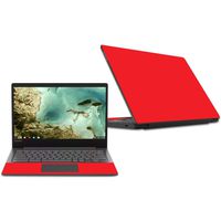 MightySkins Skin Compatible with Lenovo Chromebook S330 (2018) - Solid Red | Protective, Durable, and Unique Vinyl Decal wrap Cover | Easy to Apply, Remove, and Change Styles | Made in The USA