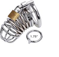 Gold-Crown Male Protective Device with Stainless Steel Ring, Male Care Tool Fitness Equipment (45mm)