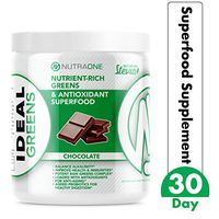 Ideal Greens Superfood Greens Powder by NutraOne – Powdered Antioxidant and Nutrient-Rich Superfood Supplement (Chocolate - 30 Servings)