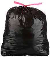 Wuyue Hua 26GAL Drawstring Bin Liner Refuse Sacks Waste Garbage Rubbish Bags Black 98.4L 71.1X81.5CM 52counts of4 Rolls