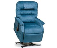 Golden Technologies Monarch PC-355M Medium Lift Chair 3-Position Recliner - PR355-MED Heat and Massage Cornflower Blue Fabric - in-Home Delivery and Setup