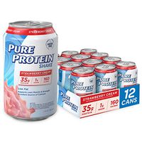 Pure Protein Ready to Drink Shakes, High Protein Strawberry, 11oz, 12 count