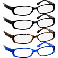 Reading Glasses 4.50 2 Black Tortoise Blue (4 Pack) F503 TruVision