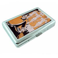 Perfection In Style Metal Silver Cigarette Case Vintage Art Deco Design 015