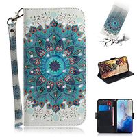 Strap 3D Wallet Case for Samsung Galaxy S20 Ultra,Aoucase Ultra Slim Fancy Painted Magnetic Soft Silicone Card Slot Stand PU Leather Case with Black Dual-use Stylus - Peacock Flower