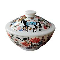 Bowl Bowls Dishware Household Ceramic Bowl with Lid Soup Bowl 8 inch Fruit Salad Bowl French Large Noodle Bowl for kitchen restaurant gifts Household tableware, retro bowl