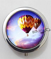 BlackKey Hot Air Balloon 3-Compartment Decorative Pocket Gift Box Case Organizer for Pill, Color 1 -1958