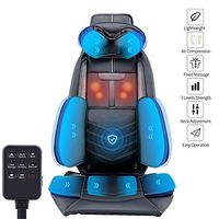 Enwepoeo Car Massage Seat Cushion,Electric Lightweight Air Compression Shoulder, Back, Neck, Waist and Hip Kneading Seat Massager with Waist Airbag for Car Seat