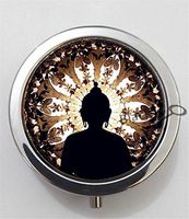 BlackKey Bohemian Pattern 3-Compartment Decorative Pocket Gift Box Case Organizer for Pill, Color 1 -2065