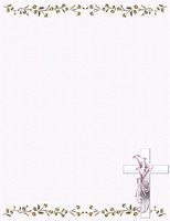 Floral Cross Stationery Printer Paper 26 Sheets