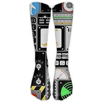 XIWANG New Aviation Plane Talk Athletic Tube Stockings Women's Men's Classics Knee High Socks Sport Long Sock One Size