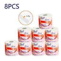 Toilet Paper,140g 3-Ply Soft Thick Paper Towels Hollow Household Home Kitchen Toilet Tissue 8 Rolls