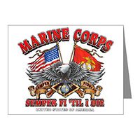 Note Cards (10 Pack) Marine Corps Semper Fi 'Til I Die