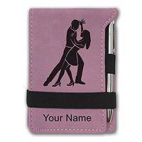 Mini Notepad, Salsa Dancers, Personalized Engraving Included (Pink)