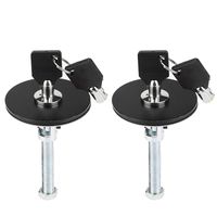Acouto Car Hood Lock Pin, Aluminum Alloy Universal Engine Hood Lock Key Pin Kit(Black)