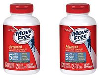 Move Free Advanced Plus MSM and Vitamin D3, 80 tablets - Joint Health Supplement with Glucosamine and Chondroitin, 120 Count, 2 Pack