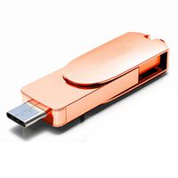 Xfc USB 3.0 Type-C Flash Drive High Speed   Dual USB Memory 32G/64G/128G/256G U Disk for Support Type-C Phones, Tablets or New Macbooks, Rose Gold,256GB