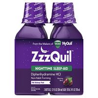 ZzzQuil Nighttime Sleep Aid Liquid, 2 Pack, 12 fl oz, Warming Berry Flavor